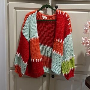 Listicle Chunky Knit Striped Multicolor Sweater Sz Large
Never worn